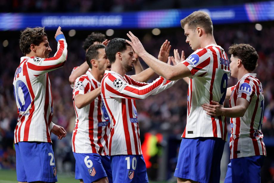 欧冠-瑟尔洛特戴帽 马竞总比分7-4布鲁日进16强